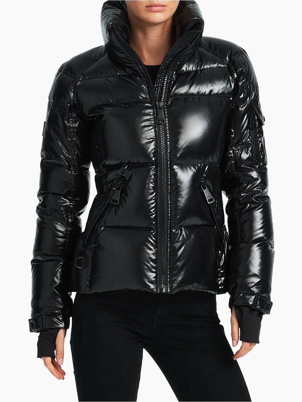 SAM. New York Freestyle Down Puffer Jacket in Jet Black